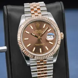 ROLEX DATEJUST 126331 TWO TONE CHOCOLATE DIAL 41MM 2018 BOX & PAPERS