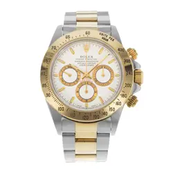 Rolex Daytona 16523 40mm White Vintage Steel Yellow Gold Mens Watch 1996