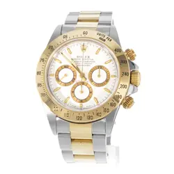 Rolex Daytona 16523 40mm White Vintage Steel Yellow Gold Mens Watch 1996
