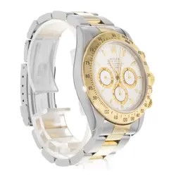 Rolex Daytona 16523 40mm White Vintage Steel Yellow Gold Mens Watch 1996