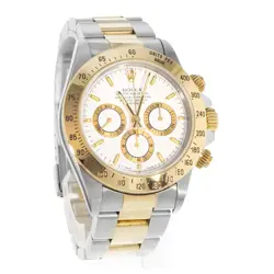 Rolex Daytona 16523 40mm White Vintage Steel Yellow Gold Mens Watch 1996