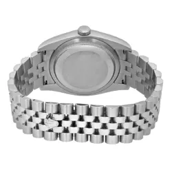 Rolex Datejust 18K White Gold Steel Black Diamond Markers Dial Watch 116234