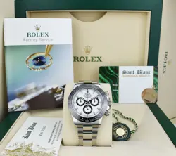 ROLEX - STAINLESS PANDA CERAMIC DAYTONA WHITE DIAL 116500 LN - SANT BLANC