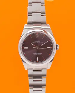 ROLEX OYSTER PERPETUAL 39MM 114300 PURPLE DIAL OYSTER