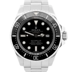 PAPERS ROLEX SEA-DWELLER DEEPSEA 44MM BLACK STEEL DIVE CERAMIC WATCH 116660 BOX