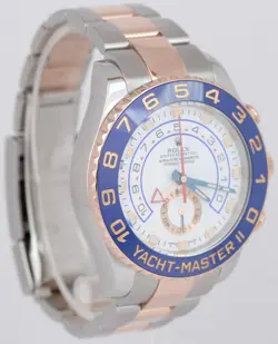 Rolex Yacht-Master II White Two-Tone Steel 18K Everose Gold 44mm Watch 116681