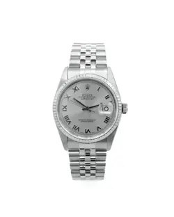 ROLEX 16234 DATEJUST 36MM 2004 SILVER DIAL JUBILEE BRACELET FLUTED BEZEL