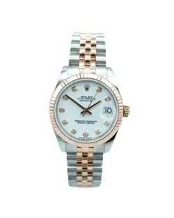 Rolex Datejust 178271 31mm Two-Tone Rose Gold White Dial Jubilee Bracelet