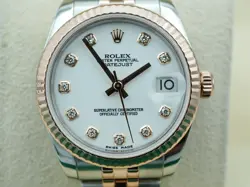 Rolex Datejust 178271 31mm Two-Tone Rose Gold White Dial Jubilee Bracelet
