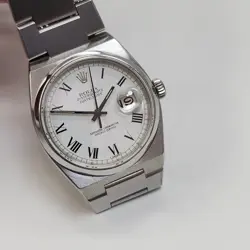 ROLEX OYSTERQUARTZ DATEJUST 36 MM STEEL WHITE ROMAN WATCH 17000 CIRCA 1979