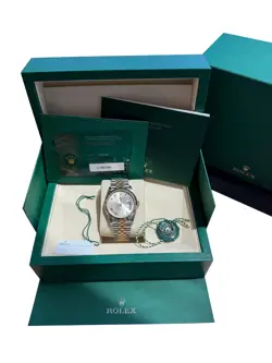 Rolex Datejust 36 Silver Roman 6-9 Diamond Dial Gold Steel Jubilee Watch 126233
