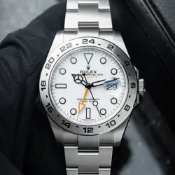 ROLEX EXPLORER II POLAR WHITE DIAL OYSTER GMT 42MM STEEL AUTOMATIC 216570 WATCH