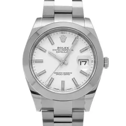 ROLEX DATEJUST 41 126300 WHITE WATCH 685797