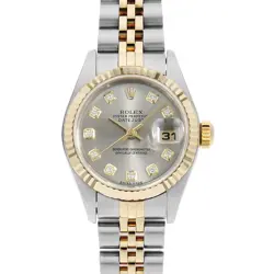 ROLEX DATEJUST 10P DIAMOND 79173G GRAY F NUMBER SECOND HAND WOMEN