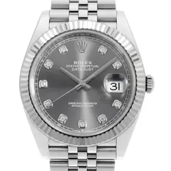 ROLEX DATEJUST 41 10P DIAMOND 126334G SLATE 5 ROW JUBILEE BRACELET RANDOM NU...