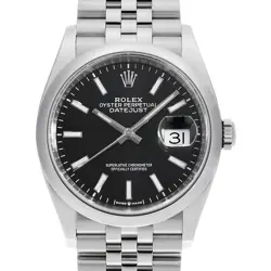 ROLEX DATEJUST 36 126200 BLACK 5 ROW JUBILEE BRACELET RANDOM NUMBER SECOND H...
