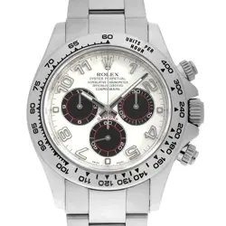 ROLEX COSMOGRAPH DAYTONA 116509 WHITE AND BLACK ARABIAN RANDOM NUMBER SECOND...