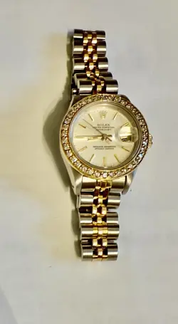ROLEX DATEJUST 69173 JUBILEE 18K YELLOW TWO TONE SILVER DIAL AUTO LADIES 26MM