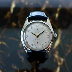 A STUNNING GENTS VINTAGE 1946 ROLEX OYSTER WRISTWATCH REF. 4499 IN STEEL 34mm