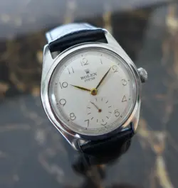 A STUNNING GENTS VINTAGE 1946 ROLEX OYSTER WRISTWATCH REF. 4499 IN STEEL 34mm