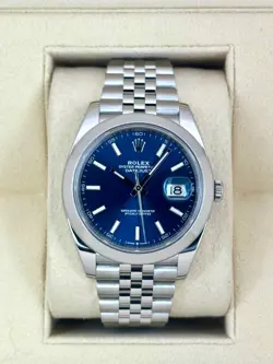 2023 ROLEX DATEJUST 41MM 126300 STAINLESS STEEL JUBILEE BLUE DIAL