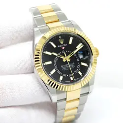 ROLEX 336933 SKYDWELLER 18K/SS WITH BLACK DIAL ON OYSTER