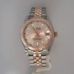 Rolex Datejust 31mm Rose Gold/Steel 178271 Fluted Bezel Jubilee Watch Box Papers