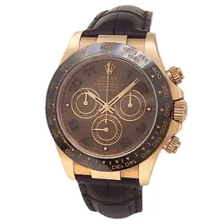 ROLEX COSMOGRAPH DAYTONA 18K ROSE GOLD AUTOMATIC CHOCOLATE MEN'S WATCH 116515LN
