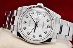ROLEX DATEJUST 36MM STAINLESS STEEL FACTORY DIAMOND COMPUTER DIAL 116234 WATCH