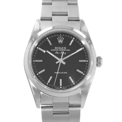 ROLEX AIR KING 14000 34MM BLACK INDEX STEEL OYSTER AUTOMATIC MENS WATCH 2000
