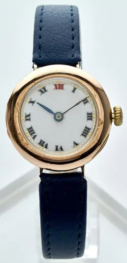 ROLEX 9K SOLID GOLD ‘1920’ RARE ART DECO ENAMEL DIAL ‘W&D’ GENTS VINTAGE WATCH
