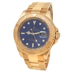 ROLEX YACHT-MASTER 18K YELLOW GOLD OYSTER AUTOMATIC BLUE MEN'S WATCH 16628B