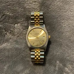 GENUINE ROLEX OYSTER PERPETUAL DATEJUST WATCH STAINLESS STEEL & 18K YELLOW GOLD