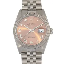 ROLEX 16234 DATEJUST 36 SALMON ROMAN DIAL 36MM 1995 WATCH & BOX W-SERIAL