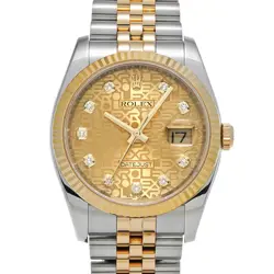 ROLEX DATEJUST 116233G CHAMPAGNE COMPUTER/DIAMOND WATCH 687419