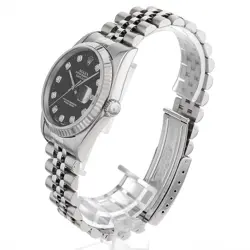 ROLEX DATEJUST 10P DIAMOND 16234G BLACK W 960637