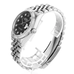 ROLEX DATEJUST 36 10P DIAMOND 126234G BLACK 5 ROW JUBILEE 549282