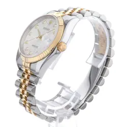 ROLEX DATEJUST 10P DIAMOND 116233G SILVER CARVING COMPUTER D 52880