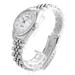 ROLEX DATEJUST 10P DIAMOND 16234G SILVER CARVING COMPUTER P 855521