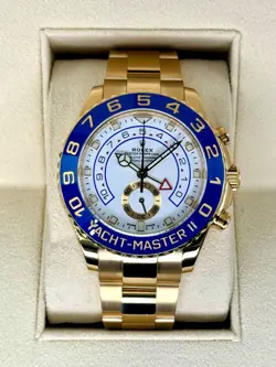 2022 ROLEX YACHT-MASTER II 44MM 116688 18K YELLOW GOLD WHITE DIAL