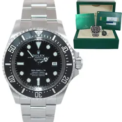 2019 MINT PAPERS ROLEX SEA-DWELLER DEEPSEA BLACK 126660 44MM STEEL WATCH BOX