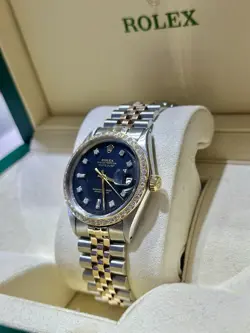 ROLEX DATEJUST 36MM TWO-TONE JUBILEE DIAMOND DIAL & BEZEL WATCH