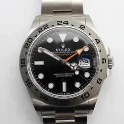 2023 ROLEX 226570 EXPLORER II 42MM STEEL BLACK DIAL ORANGE HAND AUTOMATIC WATCH