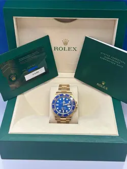 ROLEX SUBMARINER 126618LB 18K YELLOW GOLD OYSTER BLUE BEZEL BOX & PAPERS 2024