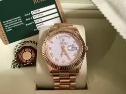 ROLEX DAY DATE II 218238 PRESIDENT YELLOW GOLD WHITE DIAL 41MM COMPLETE SET