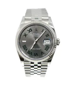 ROLEX DATEJUST WIMBLEDON STAINLESS STEEL WATCH 126234