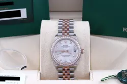 ROLEX DATEJUST 31 SILVER DIAL DIAMOND BEZEL JUBILEE EVEROSE/STEEL 278381RBR