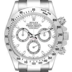 ROLEX DAYTONA COSMOGRAPH WHITE DIAL MENS WATCH 116520 BOX SERVICE CARD