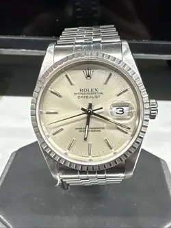 ROLEX DATEJUST 36MM 16220  ON JUBILEE BRACELET CIRCA 1991  X SERIES