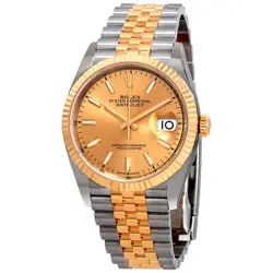 ROLEX DATEJUST 36 AUTOMATIC CHAMPAGNE DIAL MEN'S STEEL AND 18K YELLOW GOLD